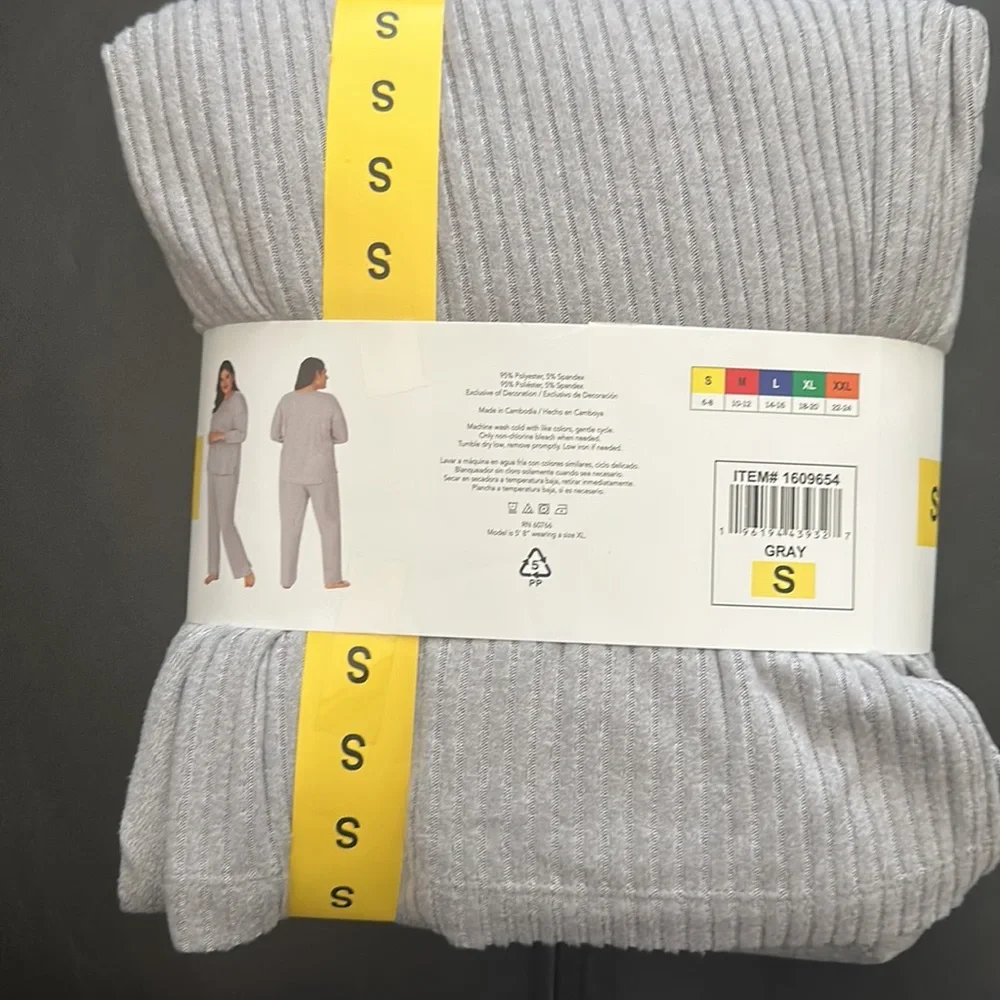 NEW-Midnight Carole Hochman,Cozy, SuperSoft, Pockets,Ribbed 2-piece Lounge Set - Picture 2 of 3